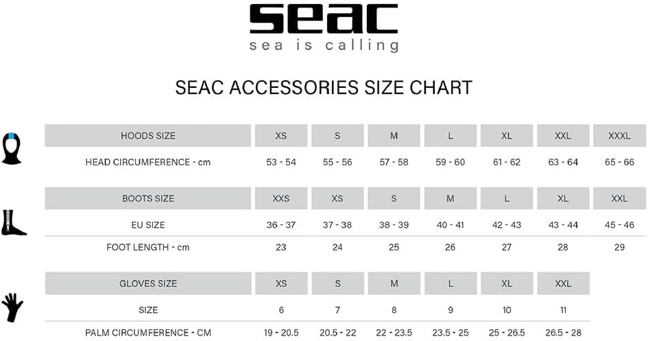 Seac Tropic, 2,5-mm-Neopren-Füsslinge mit starrer Sohle und Fersenschutz XXS, XXS