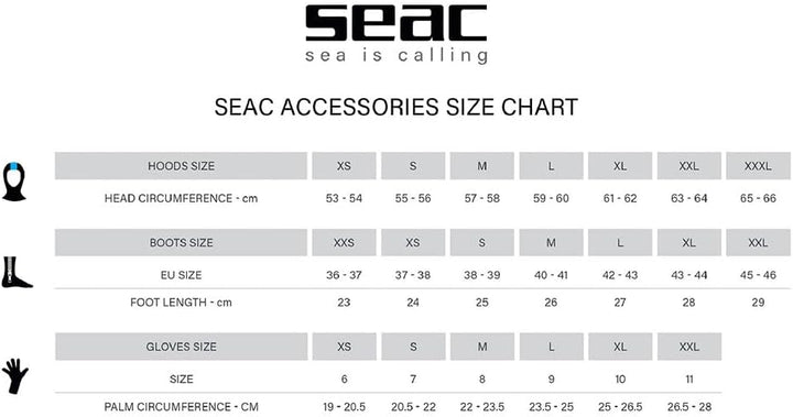 Seac Tropic, 2,5-mm-Neopren-Füsslinge mit starrer Sohle und Fersenschutz XXS, XXS