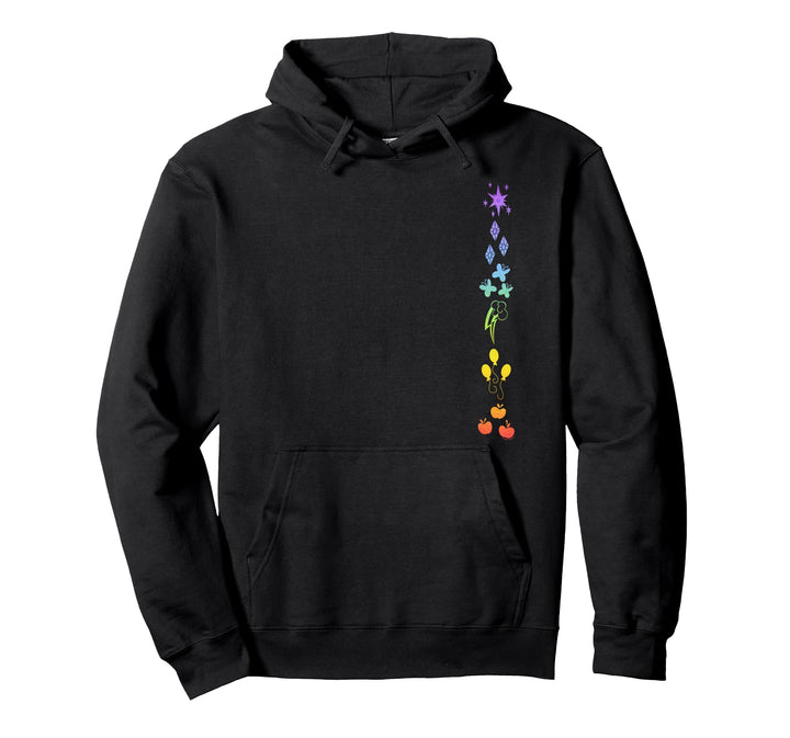 My Little Pony: Friendship Is Magic Rainbow Ponies Aligned Pullover Hoodie