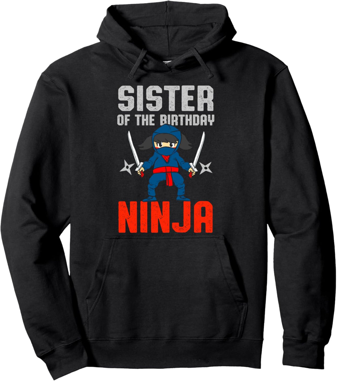 Schwester der Geburtstag Ninja Party Thema Jungen Mädchen Pullover Hoodie