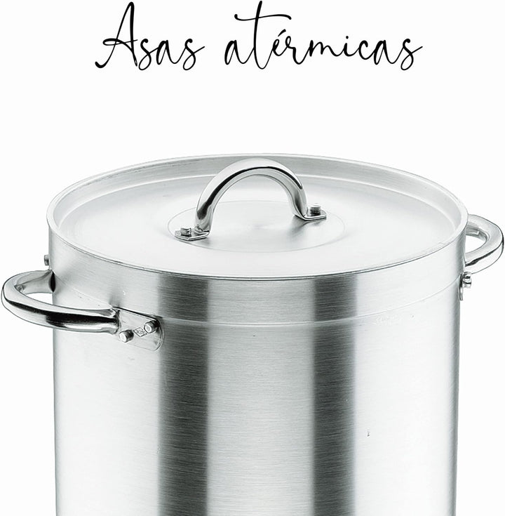 Lacor 20134 Hoher Suppentopf mit Deckel 34 cm, Silber 34 Ø(cm) / 34 h(cm), 34 Ø(cm) / 34 h(cm)