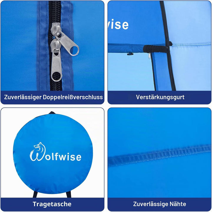 Wolfwise Pop up Toilettenzelt Umkleidezelt, Camping Duschzelt Outdoor Mobile Toilette Umkleidekabine