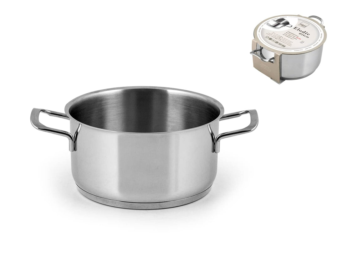 H&h casseruola inox elodie fondo a induzione 2 manici cm16