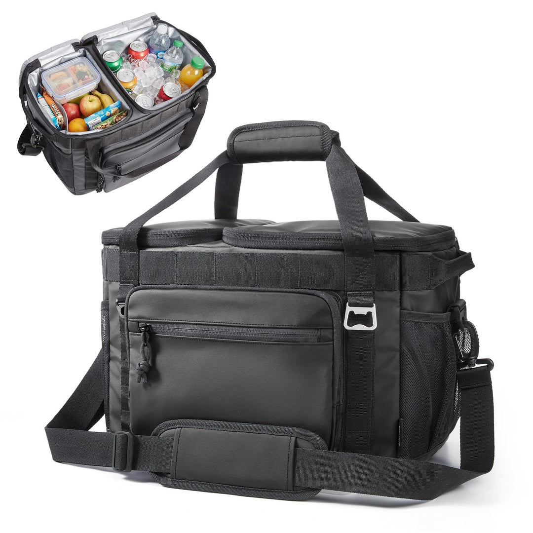 TOURIT Kühltasche 21L 30 Dosen Faltbar Picknicktasche für Reise | Kühltasche 21L, 2 getrennte Fächer