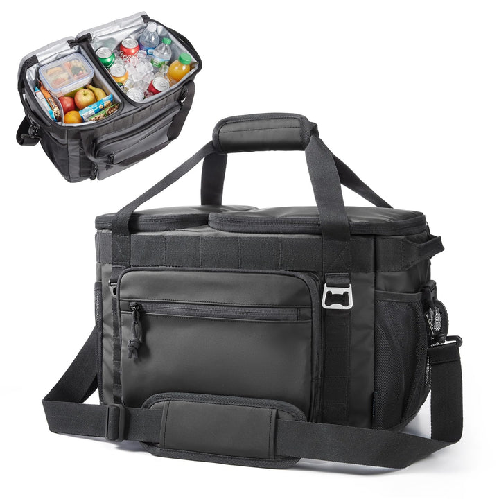TOURIT Kühltasche 21L 30 Dosen Faltbar Picknicktasche für Reise | Kühltasche 21L, 2 getrennte Fächer