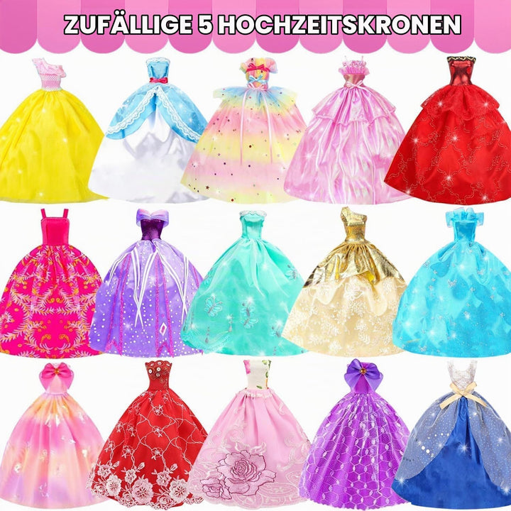 101 Teile Puppenkleidung Set Puppenzubehör für 11,5 Zoll (29 cm) Puppen mit Hochzeitskleider, Abendk
