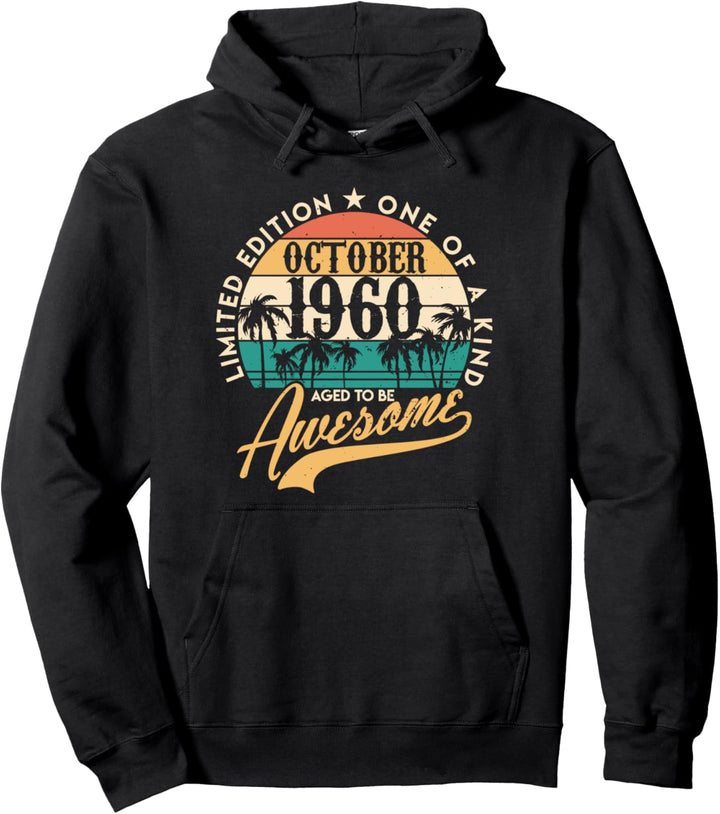 60. Geburtstag Geschenk Vintage Oktober 1960 Geschenkidee Pullover Hoodie