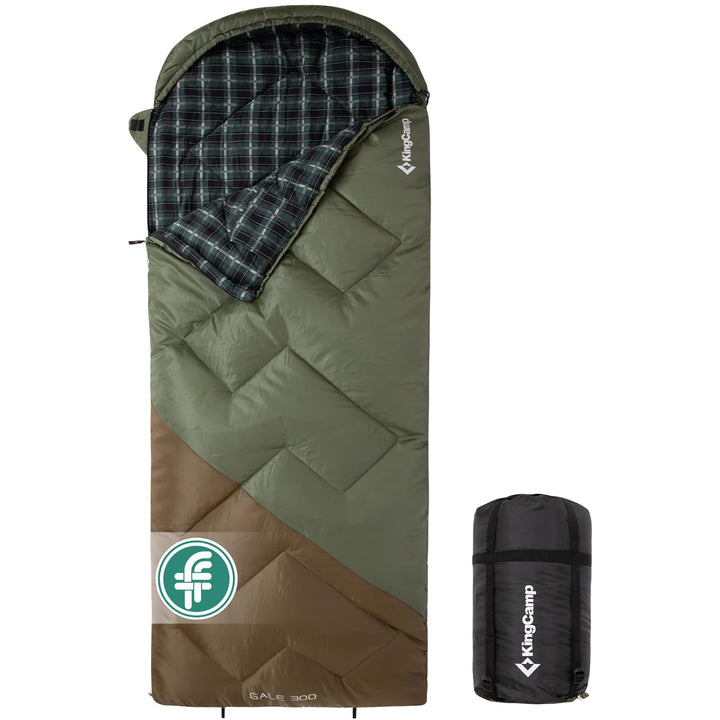 KingCamp Schlafsack für Erwachsene, Winter, Flanell, kompakt, 3-4 Jahreszeiten, Decke für Camping, R