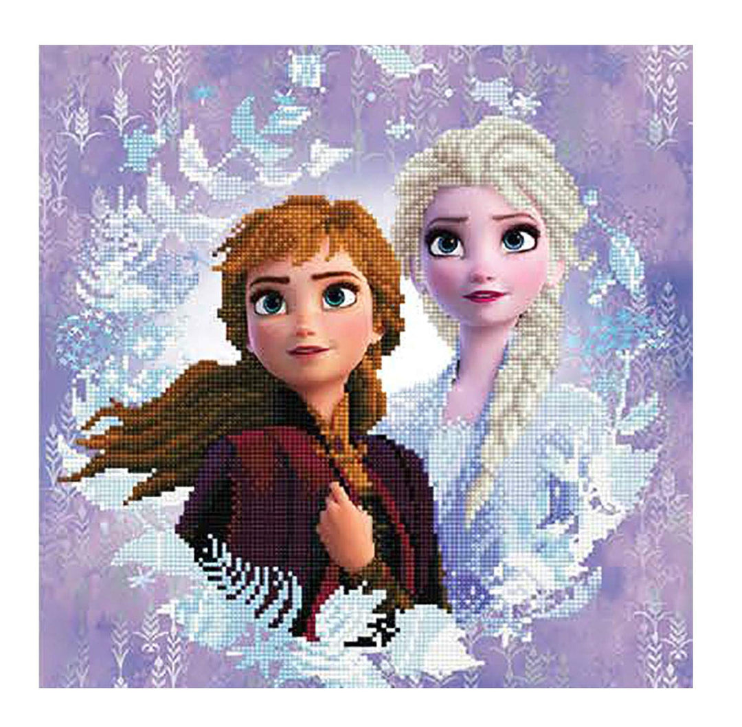 Diamond Dotz CD-851901209 Disney Frozen II, "Sisters", ca. 40 x 40 cm gross, Diamond Painting, Malen