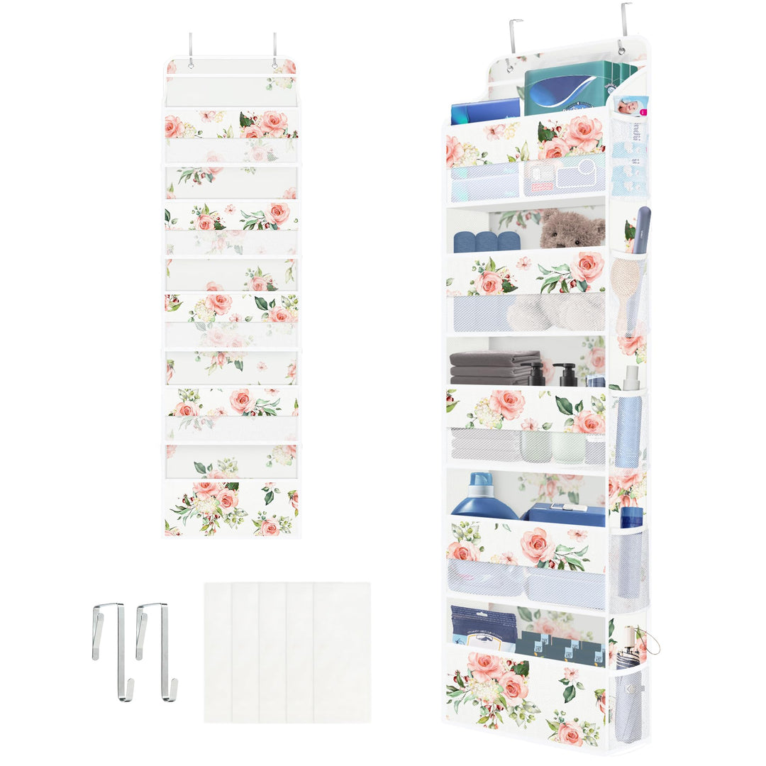 Clastyle Blumen Tür Hängeaufbewahrung Blätter Hängeorganizer für Camping Bad Schrank Schlafzimmer Mä