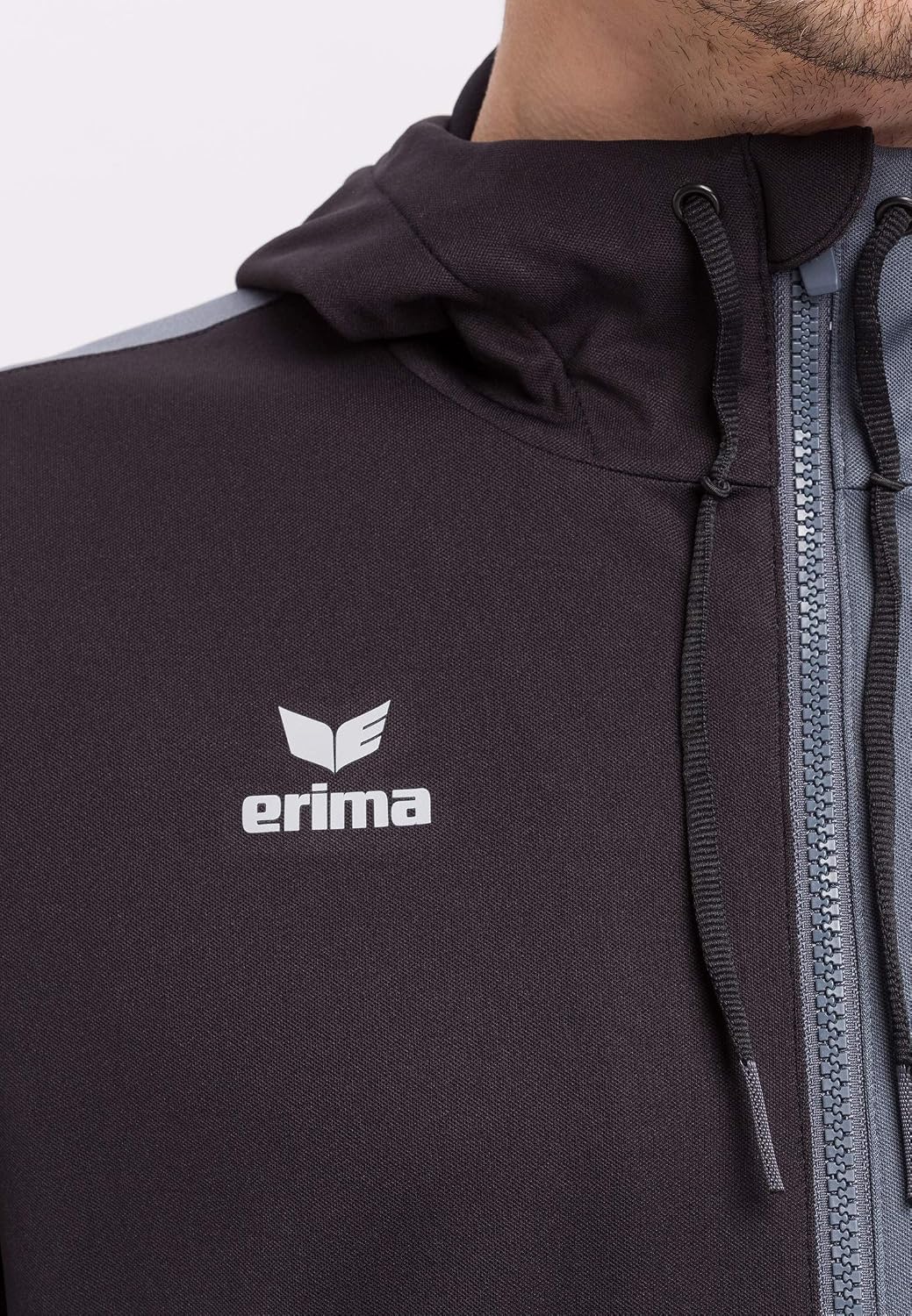 Erima Herren Präsentationsjacke Tracktop Squad L schwarz/slate grey, L schwarz/slate grey