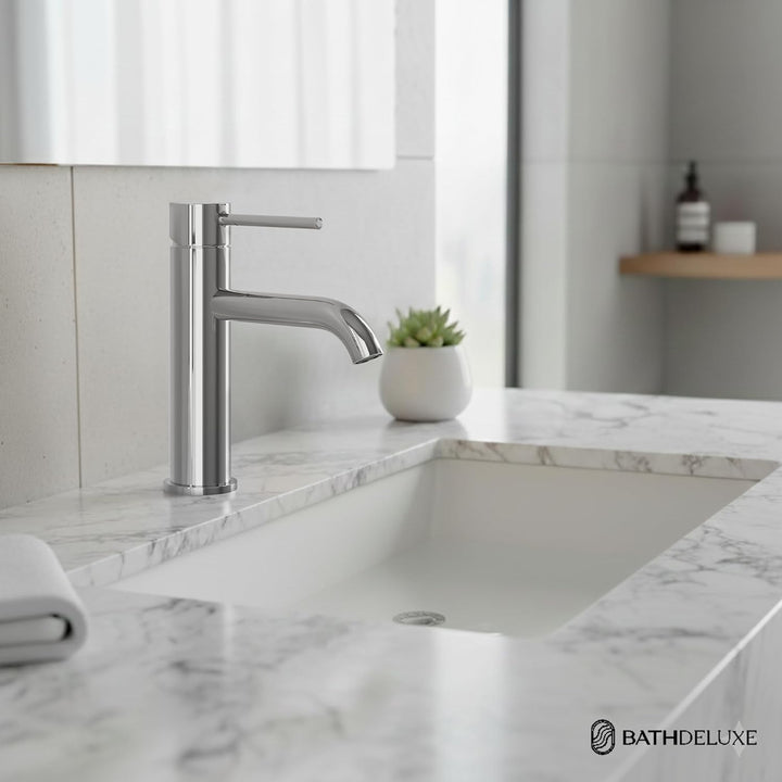 Søvang Wasserhahn Bad – Waschtischarmatur 18,3 cm, Waschbeckenarmatur Chrom, Anti-Fingerprint & Einf
