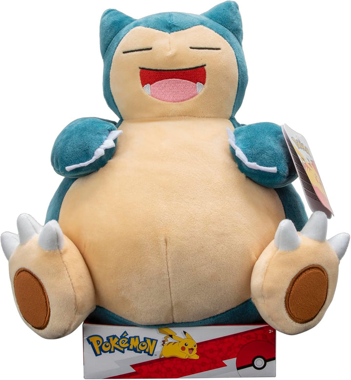 Pokémon Snorlax Plüschtier, 30,5 cm, offizielles Lizenzprodukt Blau, Blau