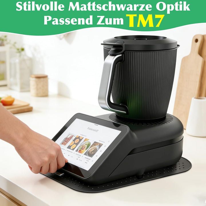 SelfTek Anti-Rutsch Matte für Thermomix TM7- Silikon Matte Rutschhemmung & Geräuschreduzierend, Zube