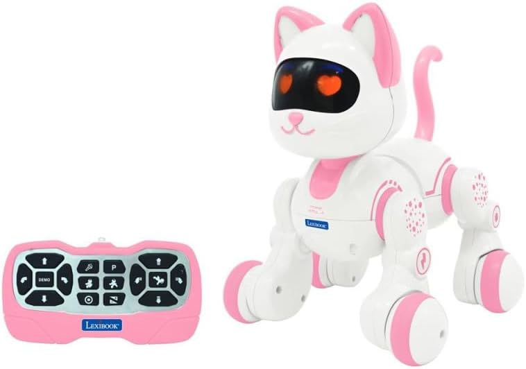Lexibook, Power Kitty Jr., Ferngesteuerte Katze zum Trainieren, Watschelt wie eine echte Katze, Inte
