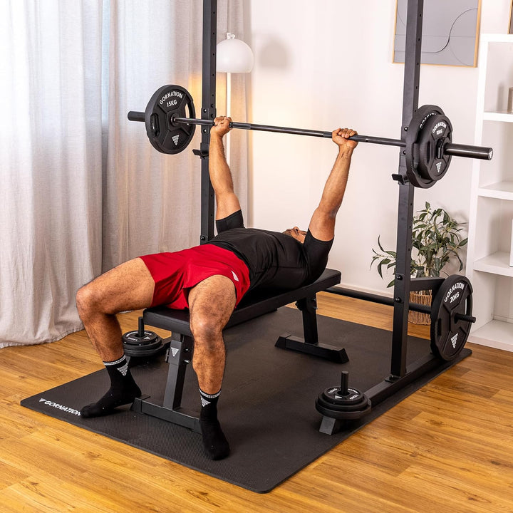 GORNATION Bodenschutzmatte Fitness, rutschfeste Schutzmatte für Fitnessgeräte, Bodenschutzmatte Puzz