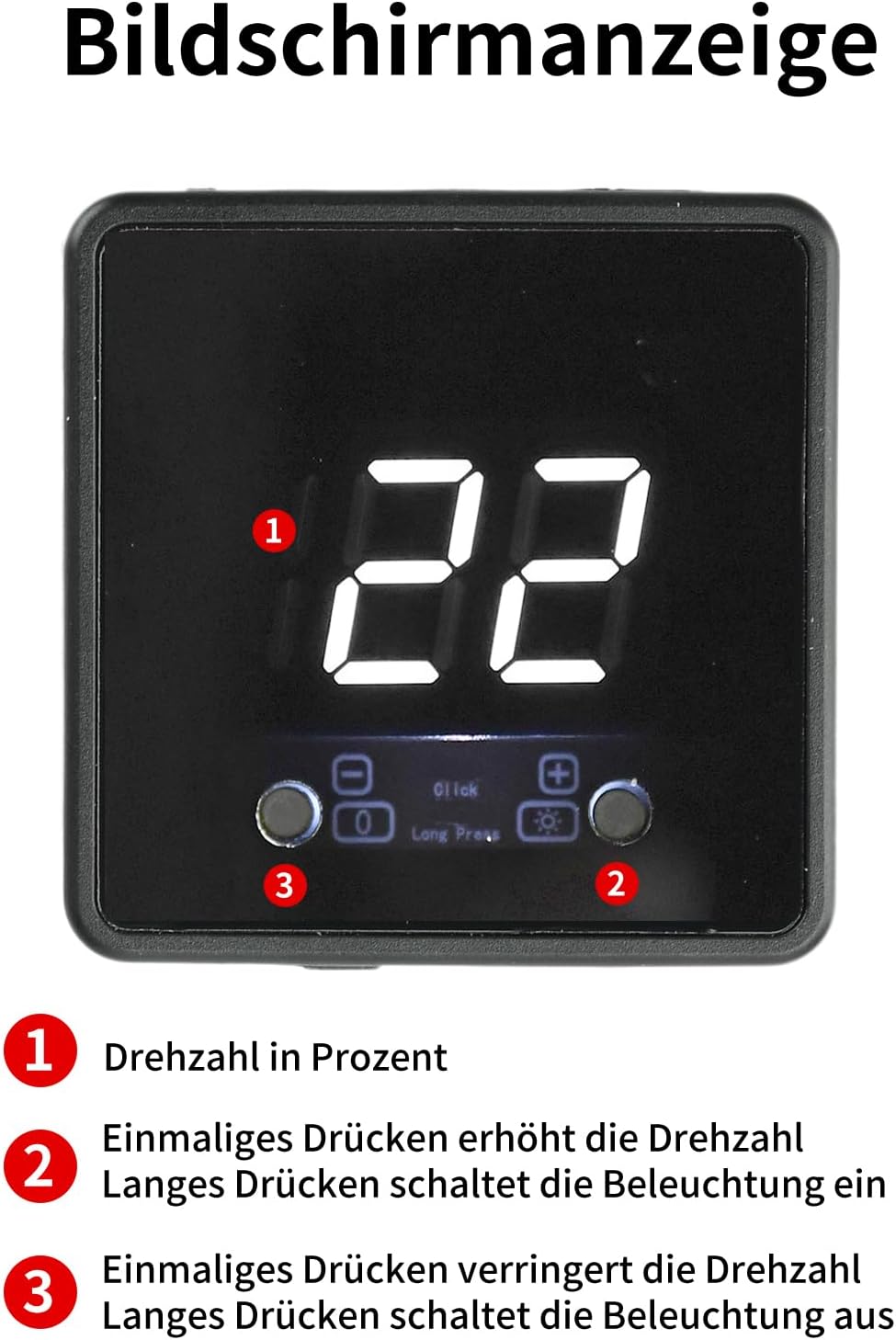 Aideepen 4 Pin 12V PWM-Lüfterregler, 60W 4 Draht Fan Speed Controller mit Fernbedienung und Bildschi