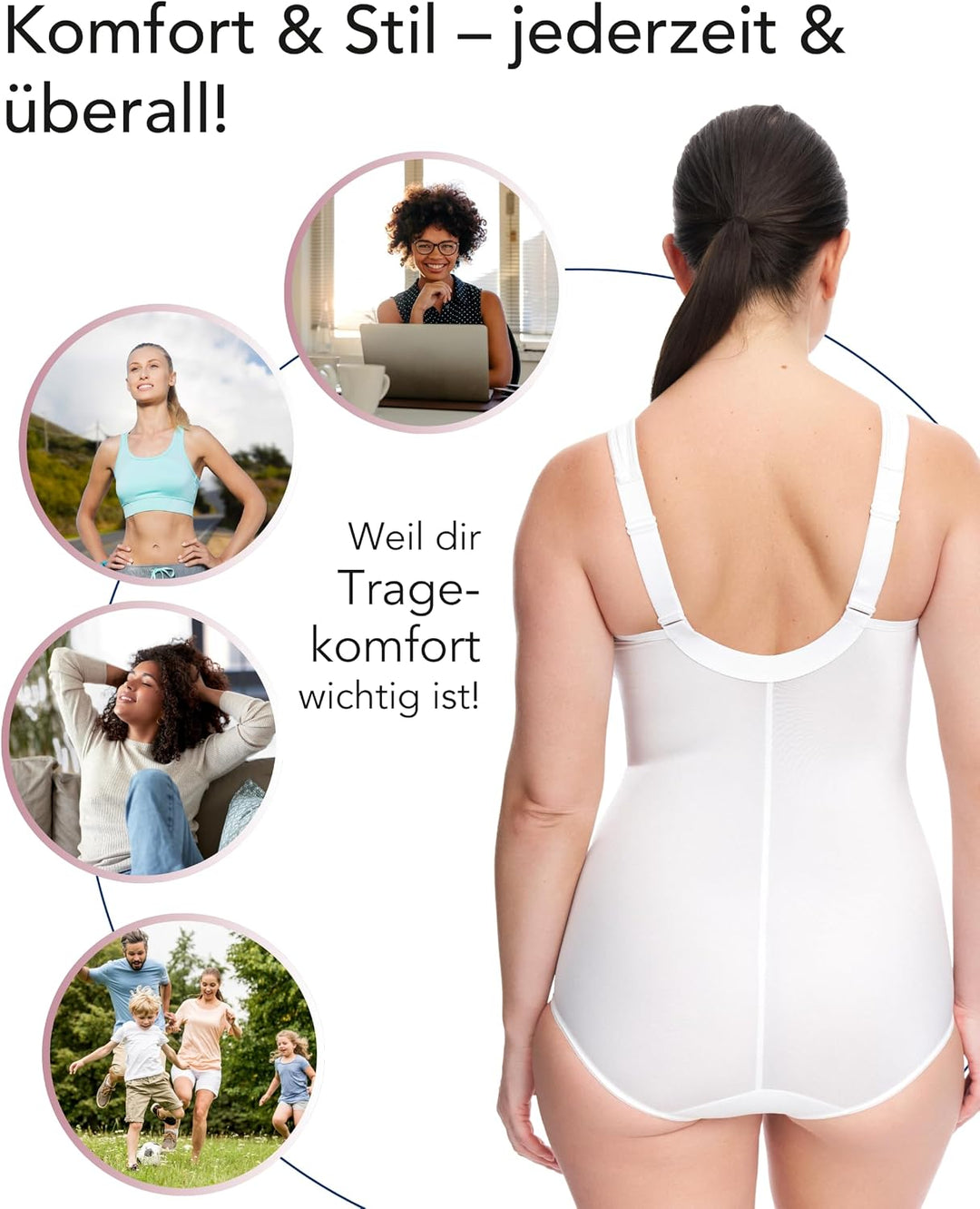 Susa Body ohne Bügel Cremona Grösse 95F, Farbe Weiss