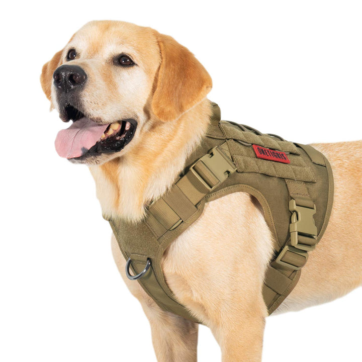 OneTigris Taktische Hundeweste Service Hundegeschirr MOLLE Hundeausbildung Geschirr 1000D Nylon (XL,
