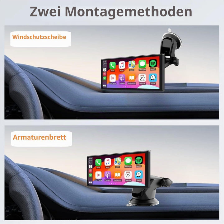 Carplay Bildschirmhalterung mit Schrauben, Saugnapfhalterung für 7&