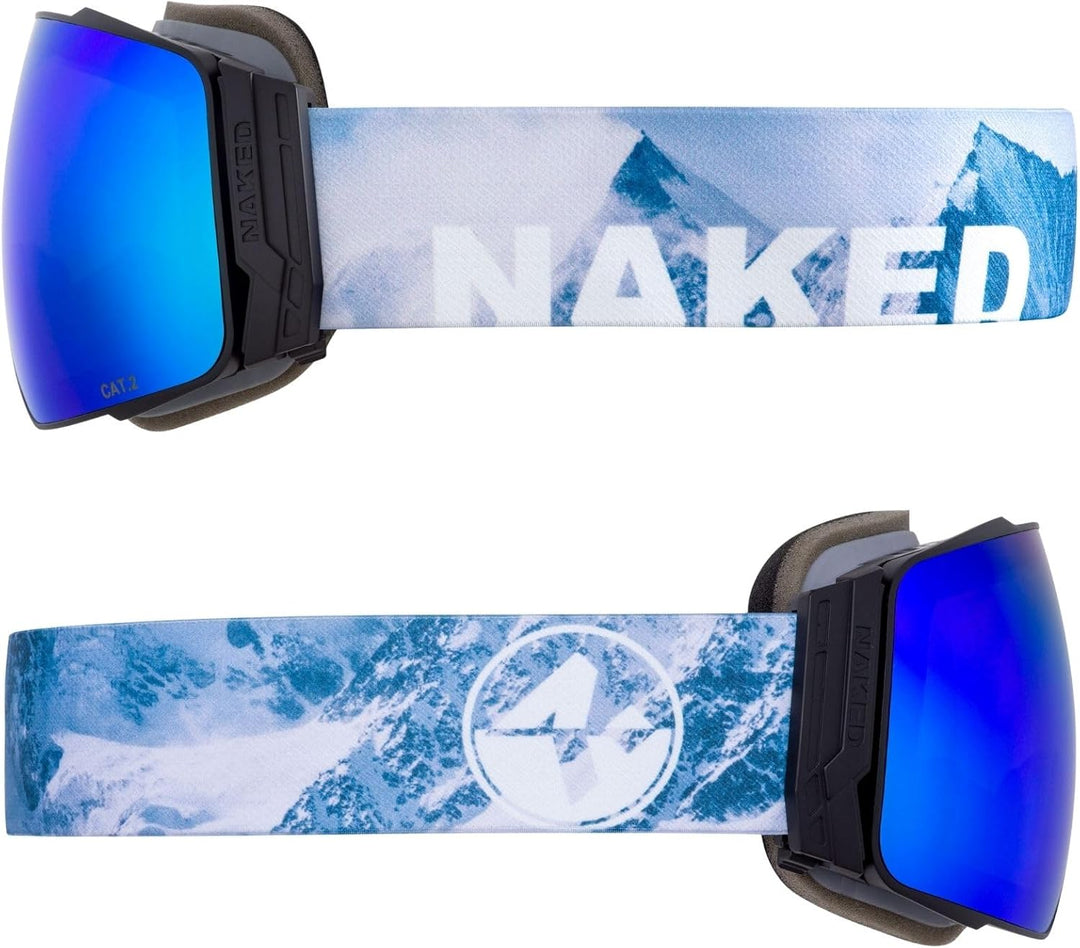 NAKED Optics® Skibrille Snowboard Brille für Damen und Herren - Verspiegelt mit Magnet-Wechselsystem