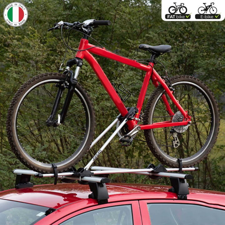 OMAC Fahrradträger M-Style Dachfahrradträger kompatibel mit Fahrräder bis 25 kg TÜV Stahl