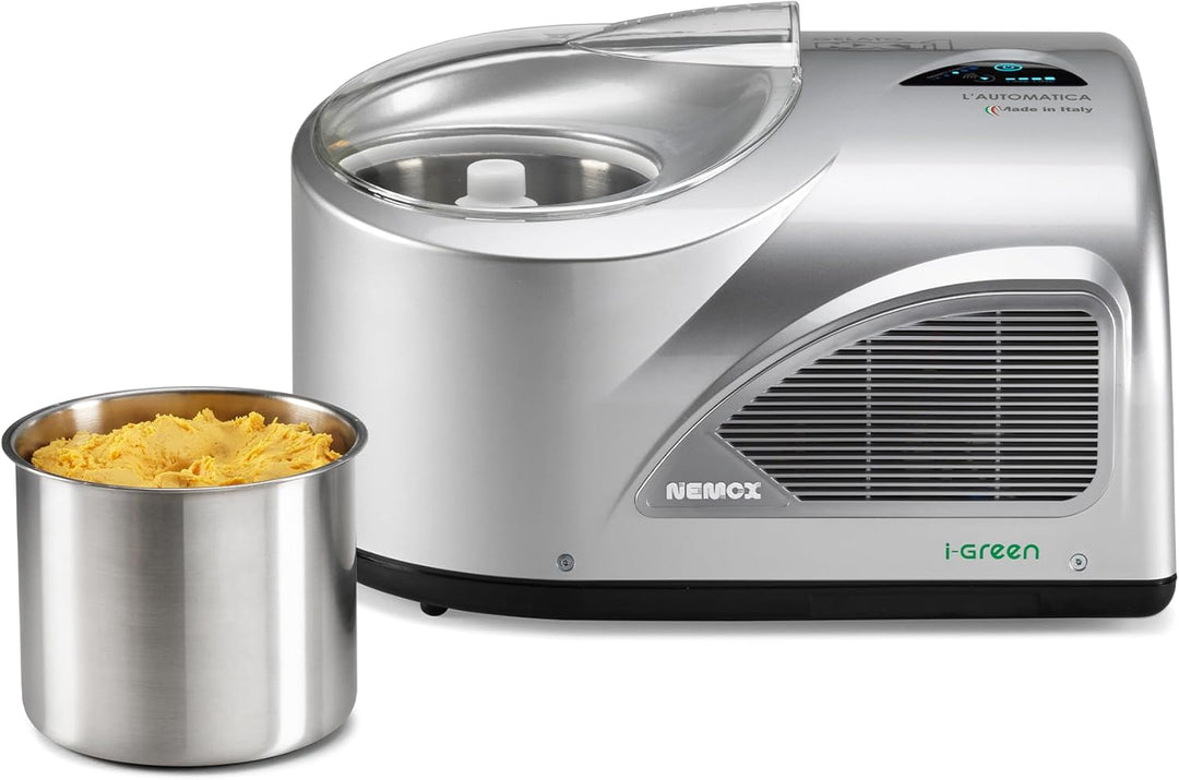 Nemox Gelato NXT1 L'AUTOMATICA i-Green Haushalts-Eismaschine Vollautomatisch (Silber)