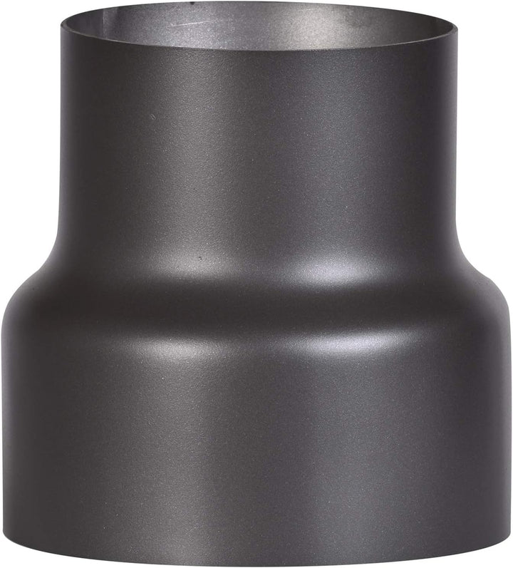 FIREFIX R150/Ü1 Übergangsstück (Reduzierung) für 2 mm Starke Rauchrohre, schwarz lackiert, von 150 m