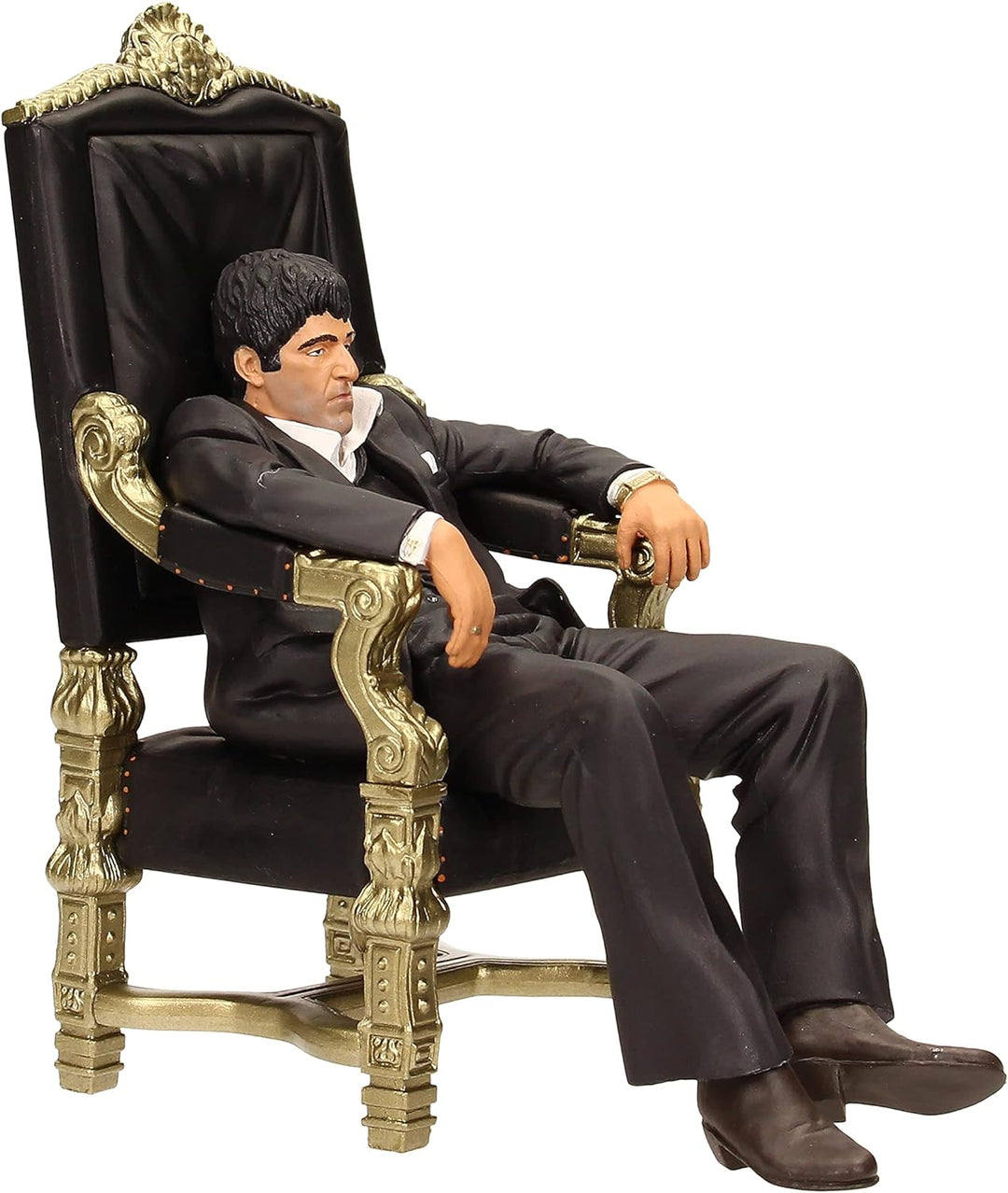 Scarface Tony Montana Figur schwarz/Gold, Bedruckt, aus 100% Kunststoff, in Geschenkverpackung.