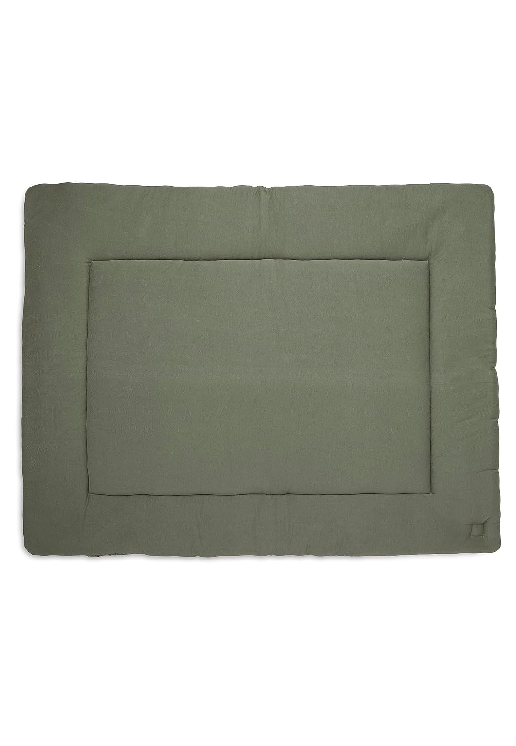 Jollein Krabbeldecke für Baby - Pure Knit, Leaf Green - Bio-Baumwolle - Laufgittereinlage - 75x95 cm