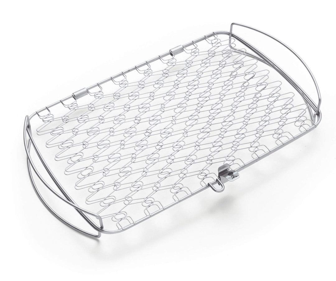 Weber 6471 Grillkorb 25.4 cm x 40.6 cm, Fisch- und Gemüsehalter, gross