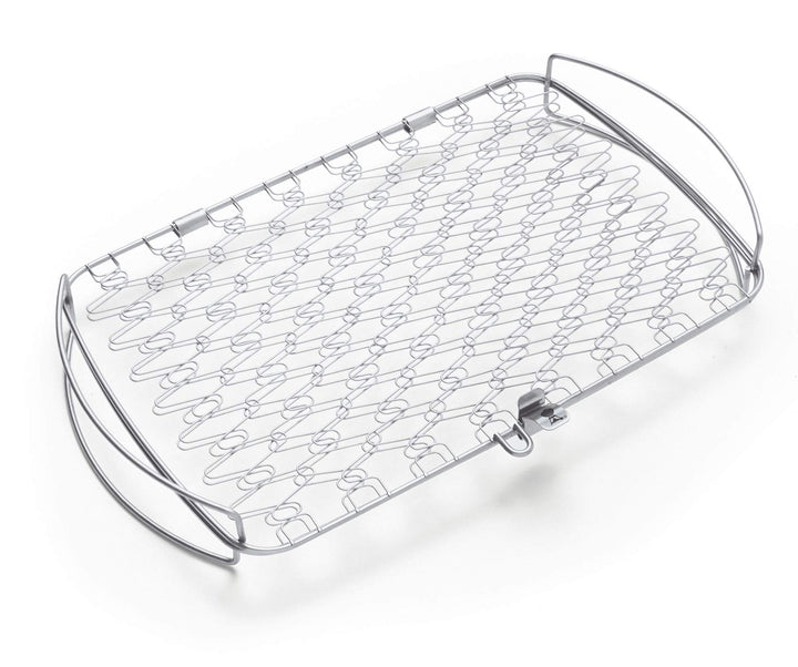 Weber 6471 Grillkorb 25.4 cm x 40.6 cm, Fisch- und Gemüsehalter, gross