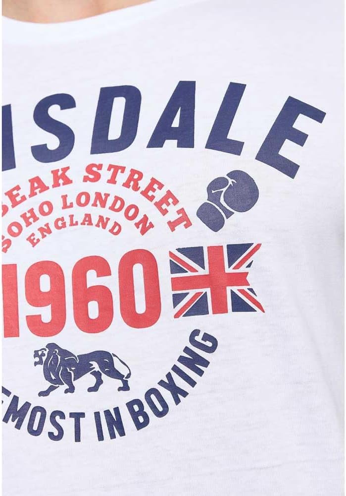 Lonsdale Herren Fintona T-Shirt S Black/White, S Black/White