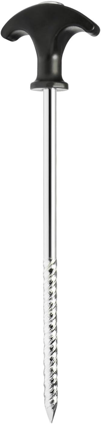 com-four® 12x Zelt-Heringe aus Stahl - robuste Erdnägel mit Gewinde für Camping und Outdoor - ideal
