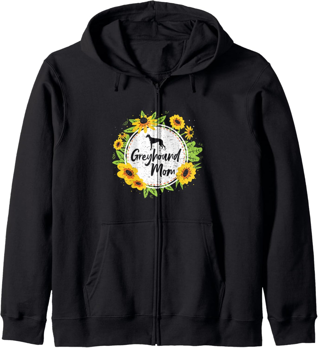 Sonnenblume: Sunflower Greyhound Mom - Hunde Sprüche Kapuzenjacke