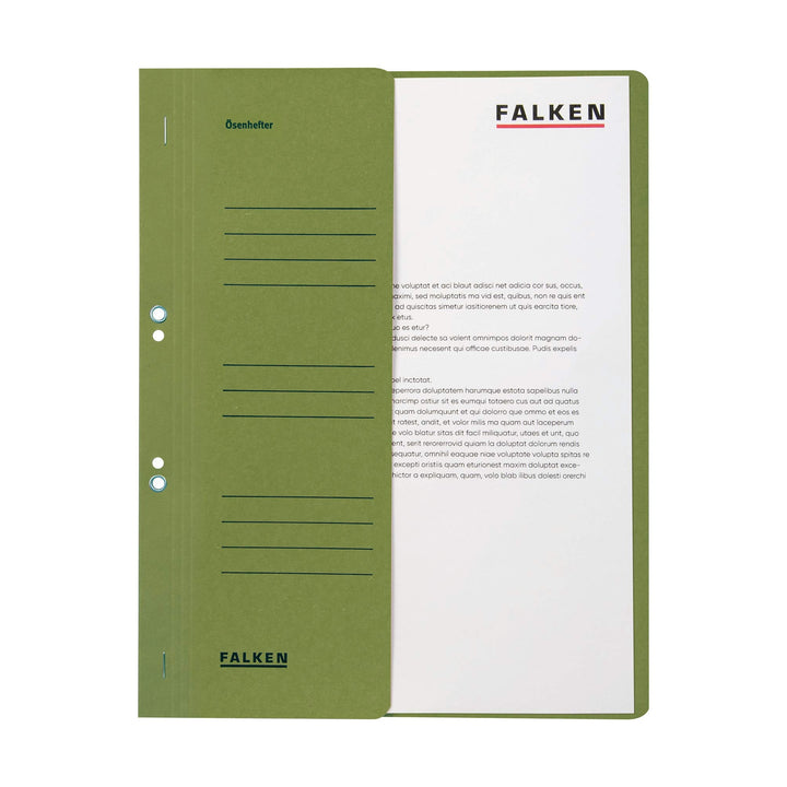 Original Falken 50er Pack Ösenhefter. Made in Germany. Aus Recycling-Karton mit halbem Vorderdeckel