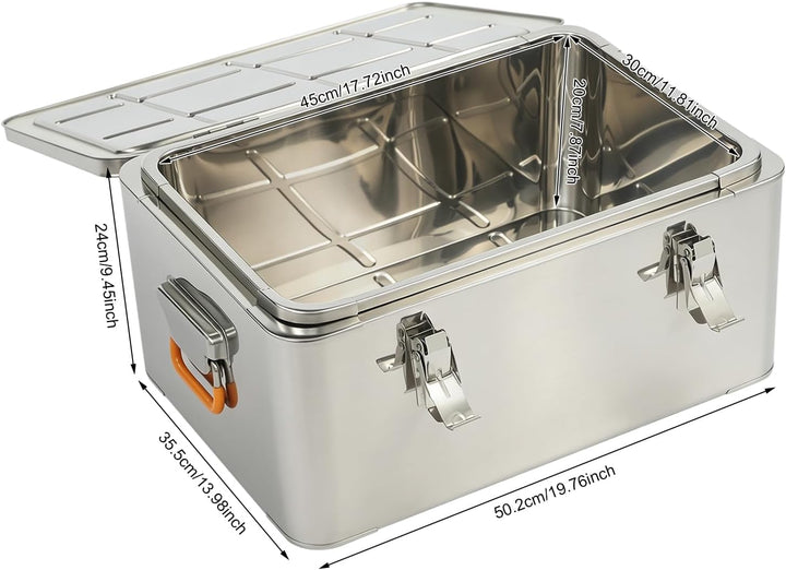 Isolierbox 40 L, Edelstahl-Thermobox,Multifunktional Thermobehälter | PU-Schaum-Isolierung Mit Versc
