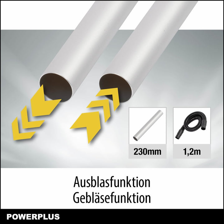 Powerplus Staubsauger POWX3013 Aschesauger für Kamin - 1600W - 20L Auffangbehälter - 2m Kabel - Inkl