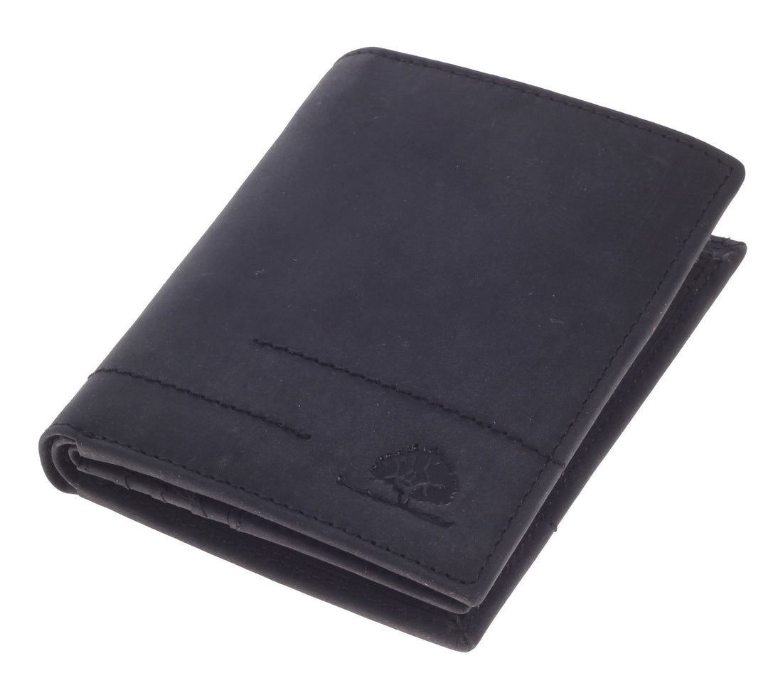Greenburry Vintage Revival Herren Geldbörse Schwarz 10x12,5x2cm Lederbörse Geldbeutel