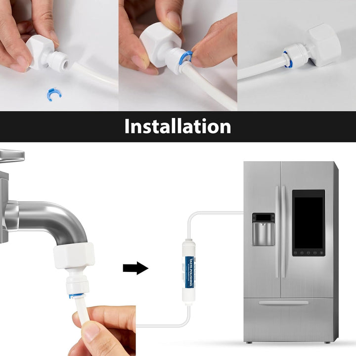 iSpring ICEK-E 15M 1/4" Kühlschrank-Wasserleitungsanschluss, Eisbereiter-Installationskit für Umkehr