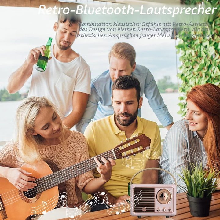 Retro-Bluetooth-Lautsprecher, Vintage-Lautsprecher mit altmodischem klassischem Stil, lauter Lautstä