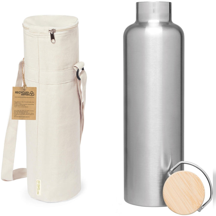 Kühltasche für Wasserflasche zum Umhängen bis 1,5 L Flasche, Reissverschluss Verstellbarer Schulterr