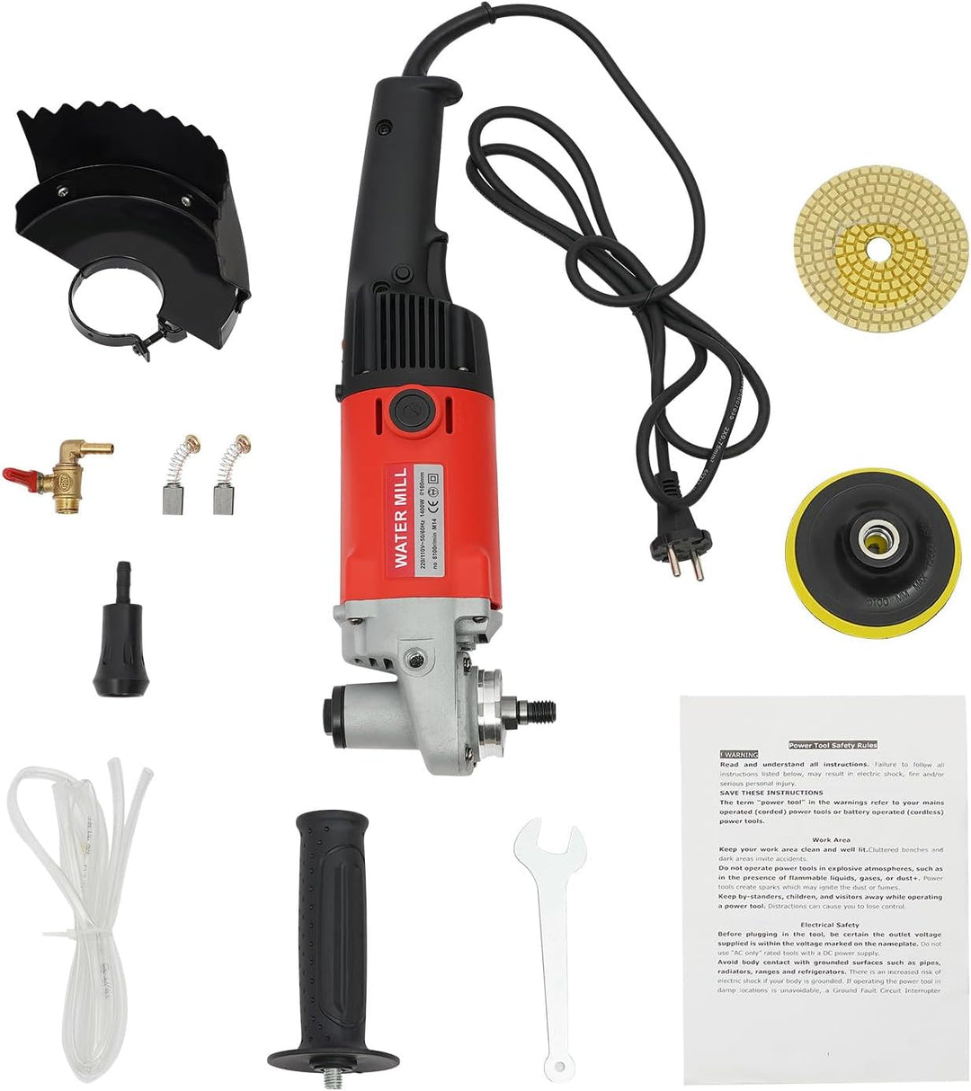 1400W Nass-Steinschleifer Nassschleifmaschine Nasspolierer Schleifmaschine Messerschleifer Poliermas