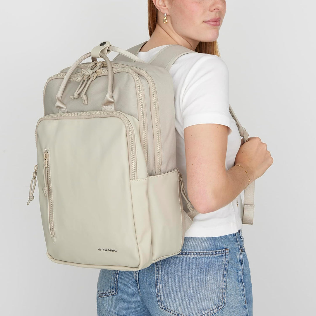 New Rebels Unisex Milwaukee Rucksack (1er Pack) 28x16x43cm Beige, 28x16x43cm Beige