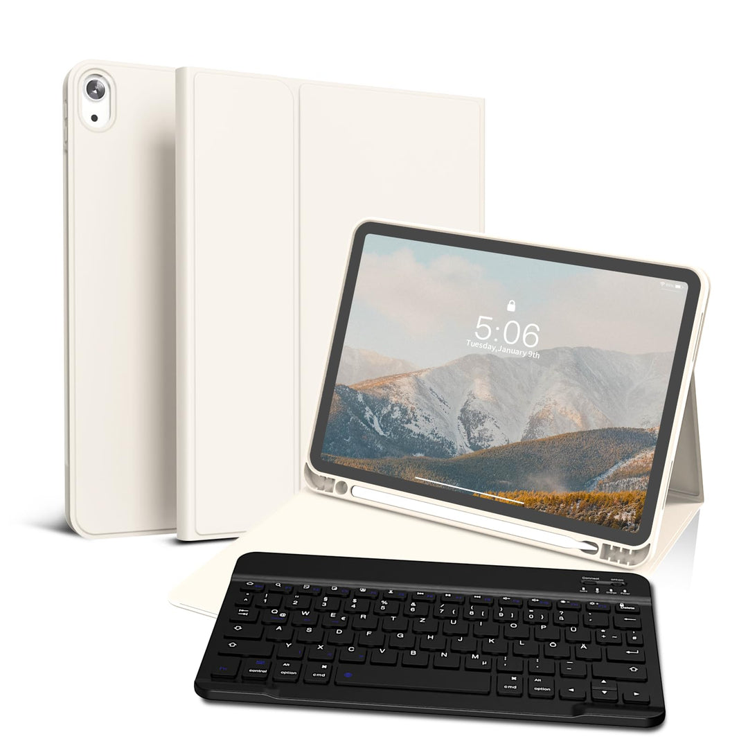 Hülle mit Tastatur für iPad Air 11 Zoll (M4/M3/M2) 2026/2025/2024, iPad Air 5./4. generation 2022/20