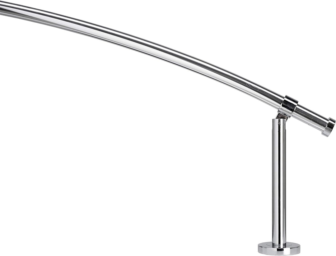 Croydex 1 Duschstange, Messing, Chrome, 22 mm Gebogen Einzelbett, Gebogen Einzelbett