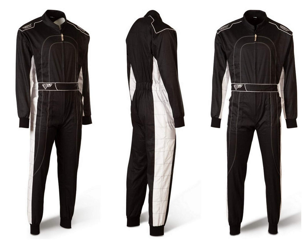 Speed Kartoverall Schwarz/weiss - Denver HS-2 Modell 2018 Racewear (XL)