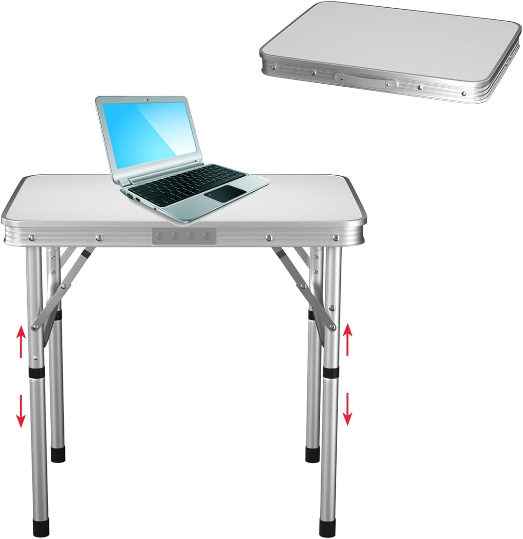 Klapptisch Höhenverstellbar Campingtisch Klappbar Camping Tisch Campingmöbel Tragbarkeit Gartentisch