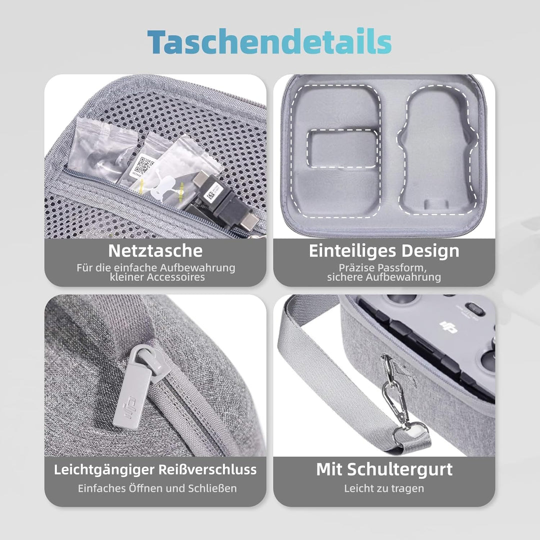Tasche für DJI Mini 3/3 Pro Drohne und Controller Zubehör, Tragbare Tragetasche Kompakte Aufbewahrun
