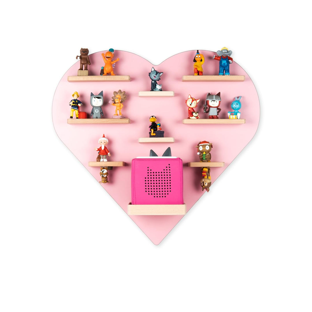 BOARTI das Original Kinder Regal Herz 2er Set in Rosa - geeignet für ca. 26 Tonies - zum Spielen und